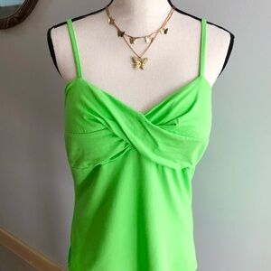No Boundaries Lime Green Padded Tank Top Size XXL